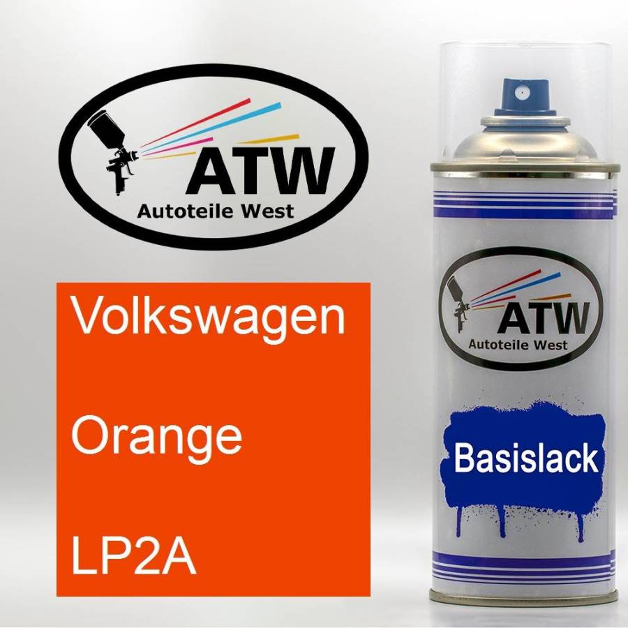 Volkswagen, Orange, LP2A: 400ml Sprühdose, von ATW Autoteile West.