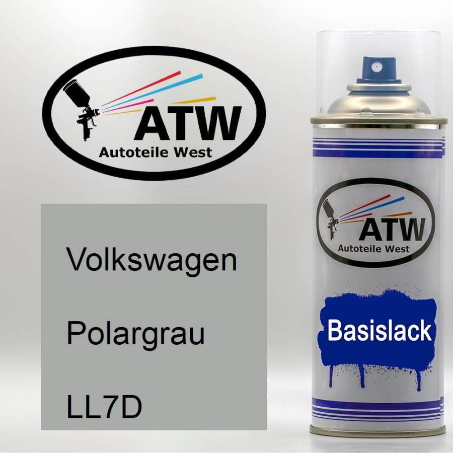 Volkswagen, Polargrau, LL7D: 400ml Sprühdose, von ATW Autoteile West.