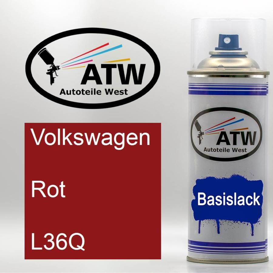 Volkswagen, Rot, L36Q: 400ml Sprühdose, von ATW Autoteile West.