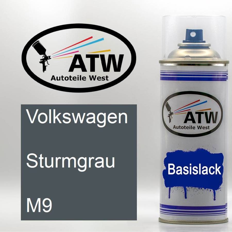 Volkswagen, Sturmgrau, M9: 400ml Sprühdose, von ATW Autoteile West.