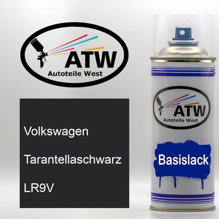 Volkswagen, Tarantellaschwarz, LR9V: 400ml Sprühdose, von ATW Autoteile West.