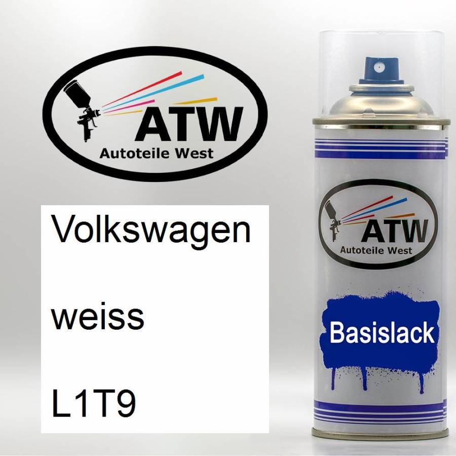 Volkswagen, weiss, L1T9: 400ml Sprühdose, von ATW Autoteile West.