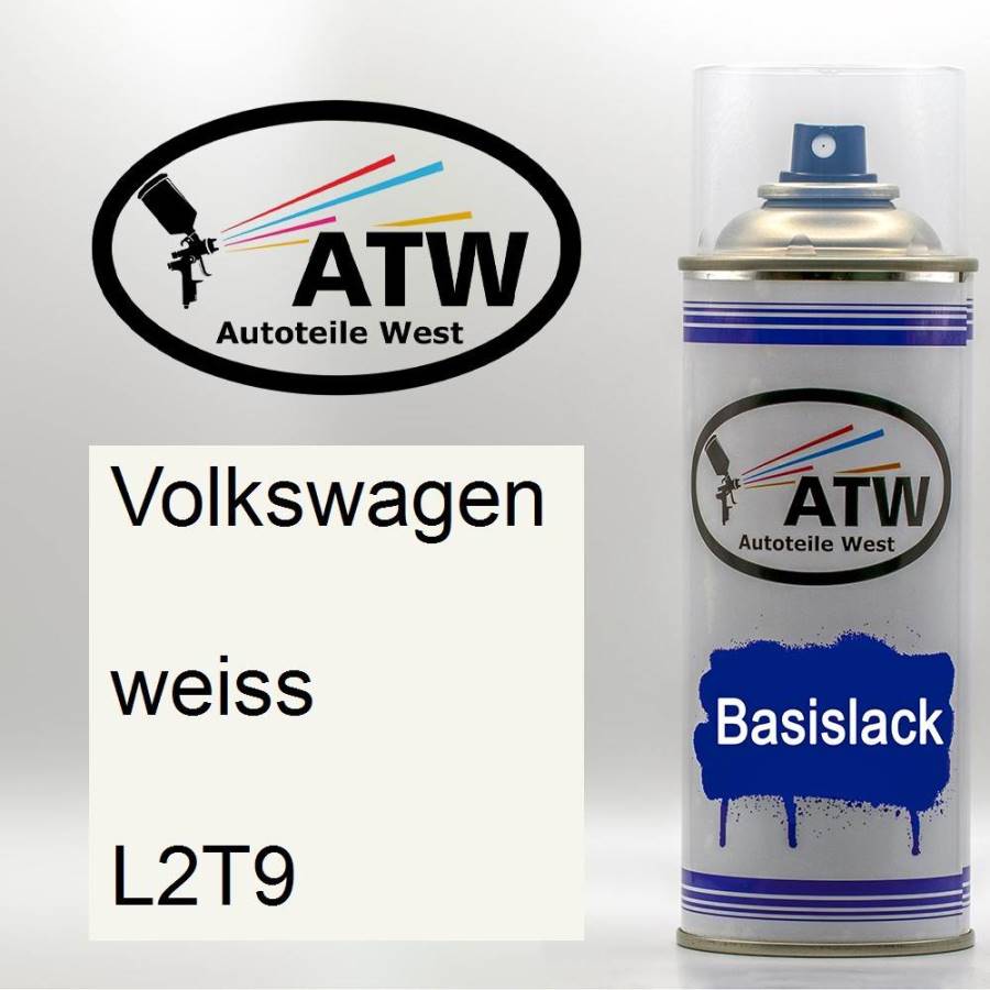 Volkswagen, weiss, L2T9: 400ml Sprühdose, von ATW Autoteile West.