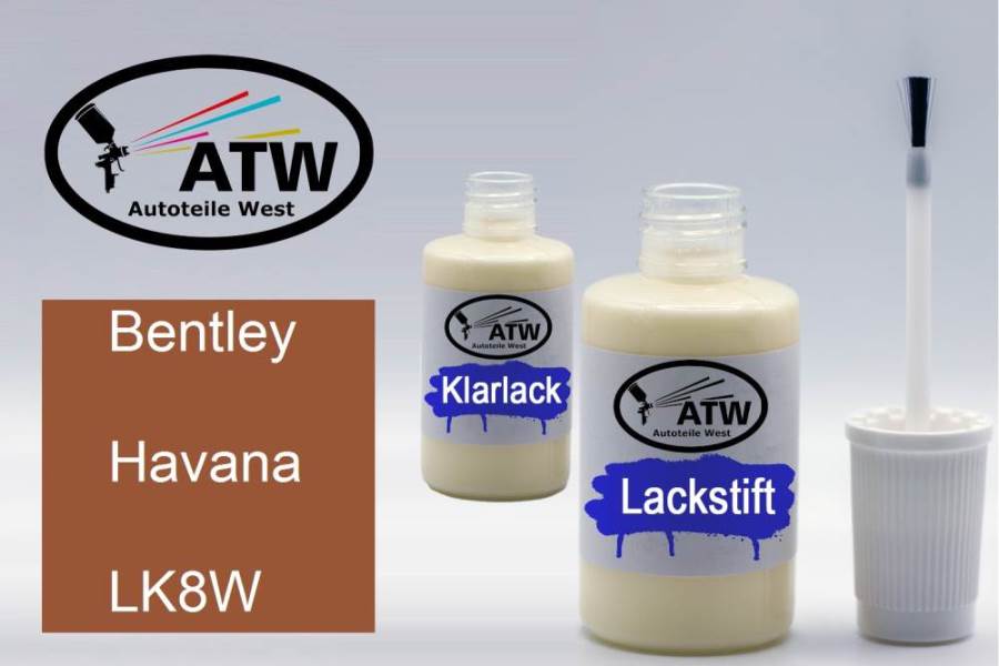 Bentley, Havana, LK8W: 20ml Lackstift + 20ml Klarlack - Set, von ATW Autoteile West.