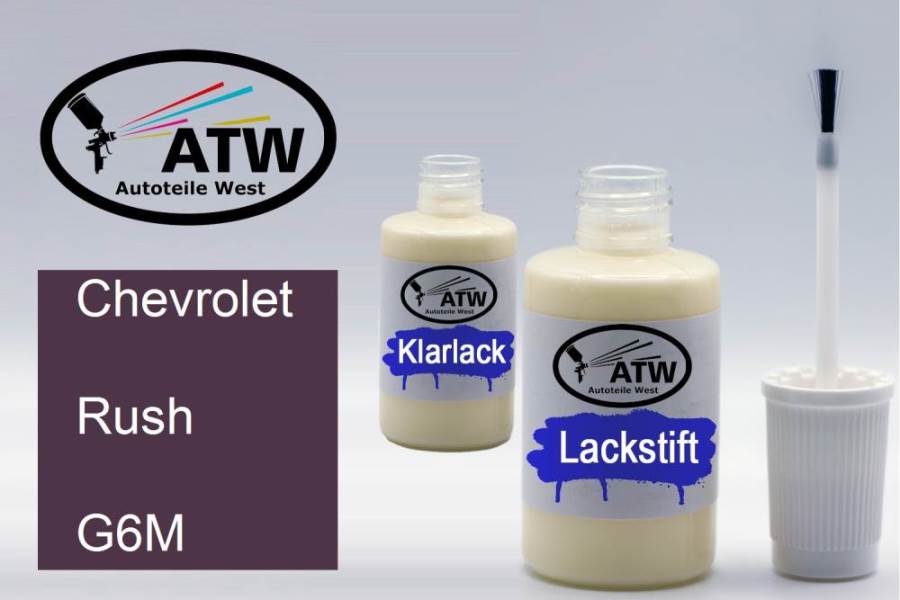 Chevrolet, Rush, G6M: 20ml Lackstift + 20ml Klarlack - Set, von ATW Autoteile West.