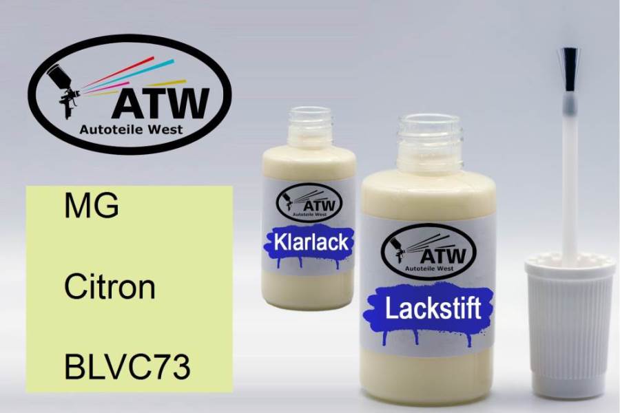 MG, Citron, BLVC73: 20ml Lackstift + 20ml Klarlack - Set, von ATW Autoteile West.