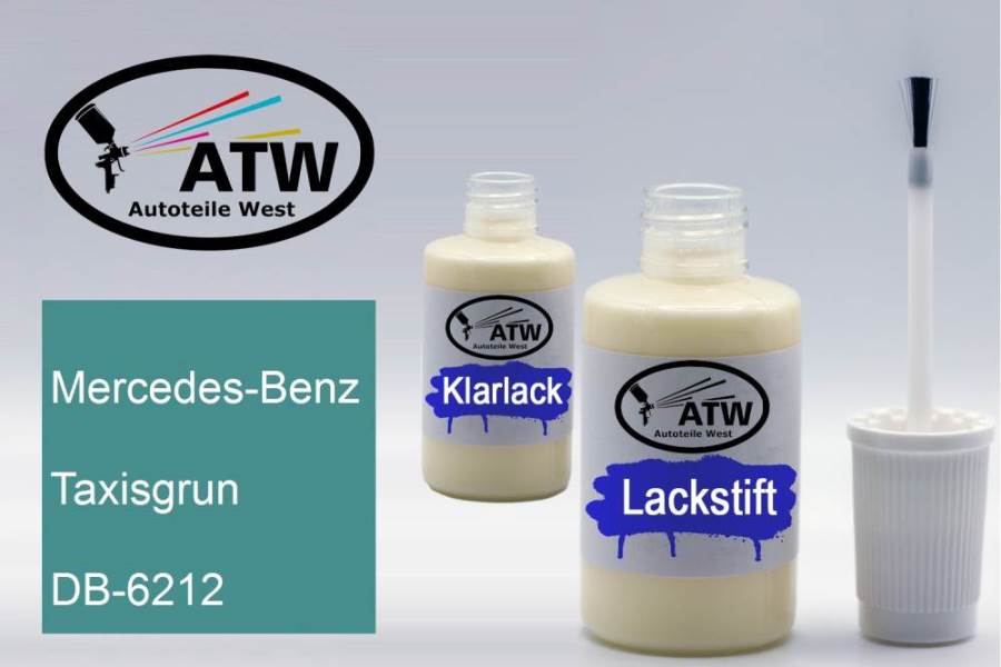 Mercedes-Benz, Taxisgrun, DB-6212: 20ml Lackstift + 20ml Klarlack - Set, von ATW Autoteile West.