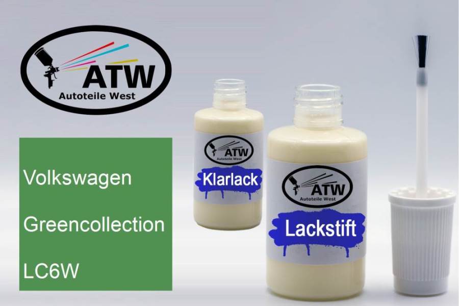 Volkswagen, Greencollection, LC6W: 20ml Lackstift + 20ml Klarlack - Set, von ATW Autoteile West.