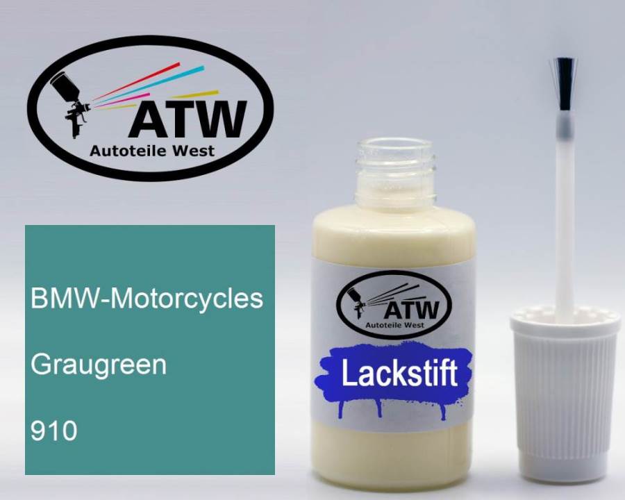 BMW-Motorcycles, Graugreen, 910: 20ml Lackstift, von ATW Autoteile West.