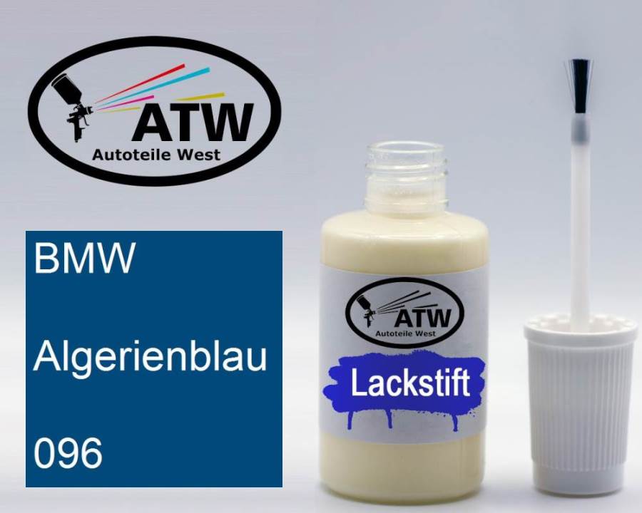 BMW, Algerienblau, 096: 20ml Lackstift, von ATW Autoteile West.