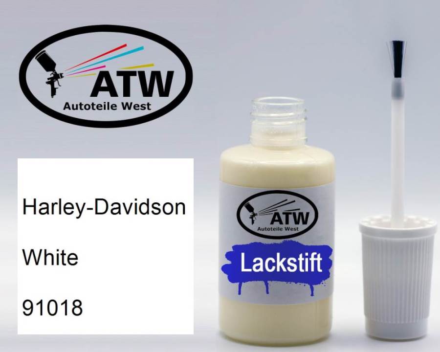 Harley-Davidson, White, 91018: 20ml Lackstift, von ATW Autoteile West.