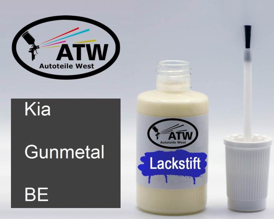 Kia, Gunmetal, BE: 20ml Lackstift, von ATW Autoteile West.