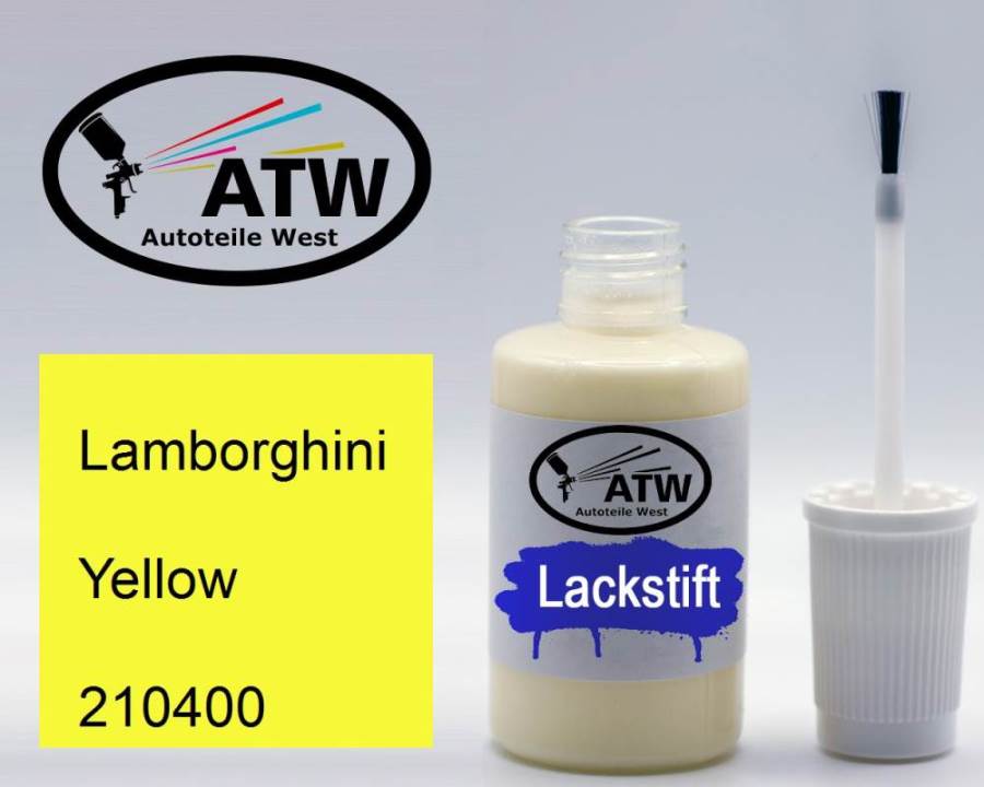 Lamborghini, Yellow, 210400: 20ml Lackstift, von ATW Autoteile West.