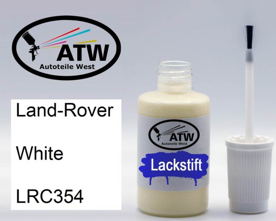 Land-Rover, White, LRC354: 20ml Lackstift, von ATW Autoteile West.