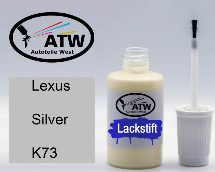 Lexus, Silver, K73: 20ml Lackstift, von ATW Autoteile West.