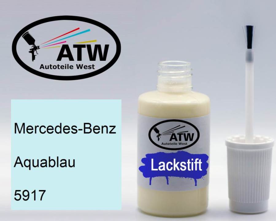 Mercedes-Benz, Aquablau, 5917: 20ml Lackstift, von ATW Autoteile West.