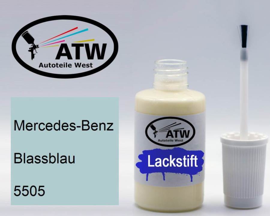 Mercedes-Benz, Blassblau, 5505: 20ml Lackstift, von ATW Autoteile West.