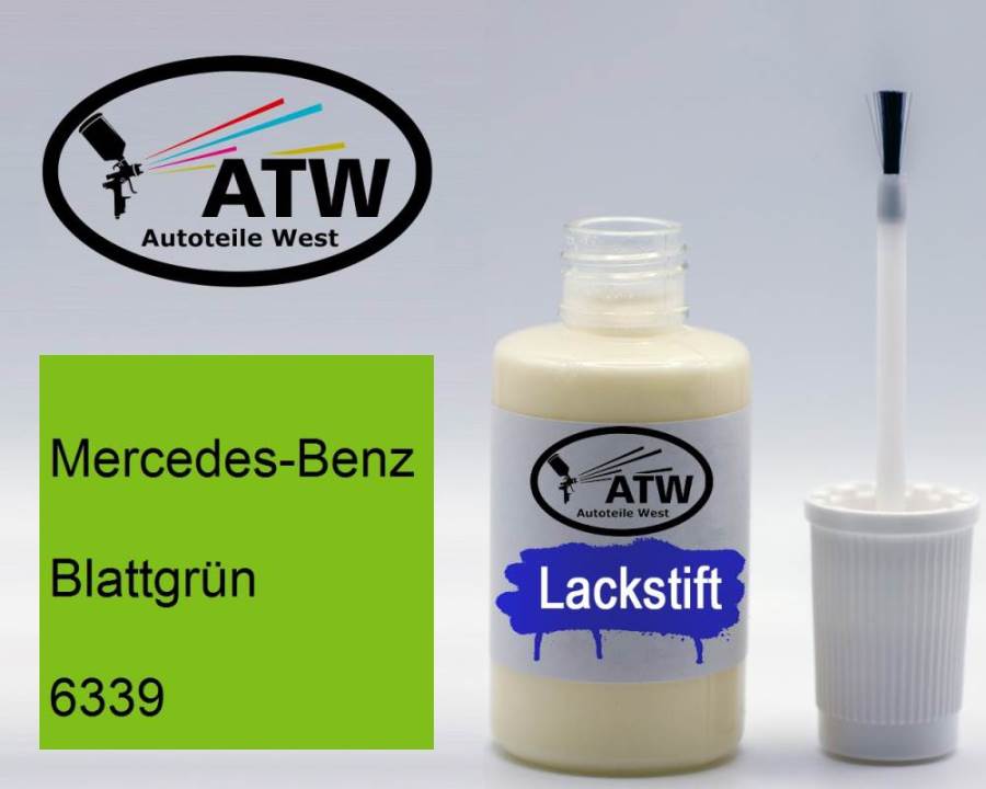 Mercedes-Benz, Blattgrün, 6339: 20ml Lackstift, von ATW Autoteile West.