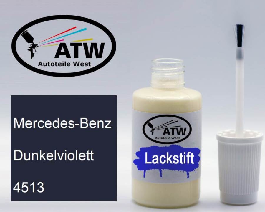 Mercedes-Benz, Dunkelviolett, 4513: 20ml Lackstift, von ATW Autoteile West.