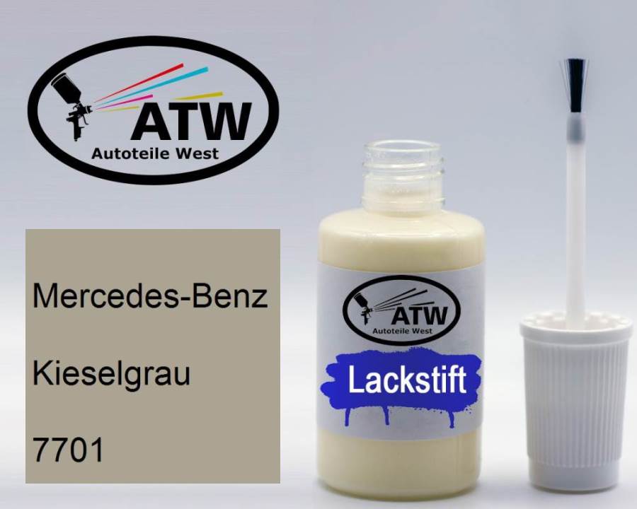 Mercedes-Benz, Kieselgrau, 7701: 20ml Lackstift, von ATW Autoteile West.