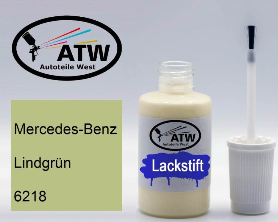 Mercedes-Benz, Lindgrün, 6218: 20ml Lackstift, von ATW Autoteile West.