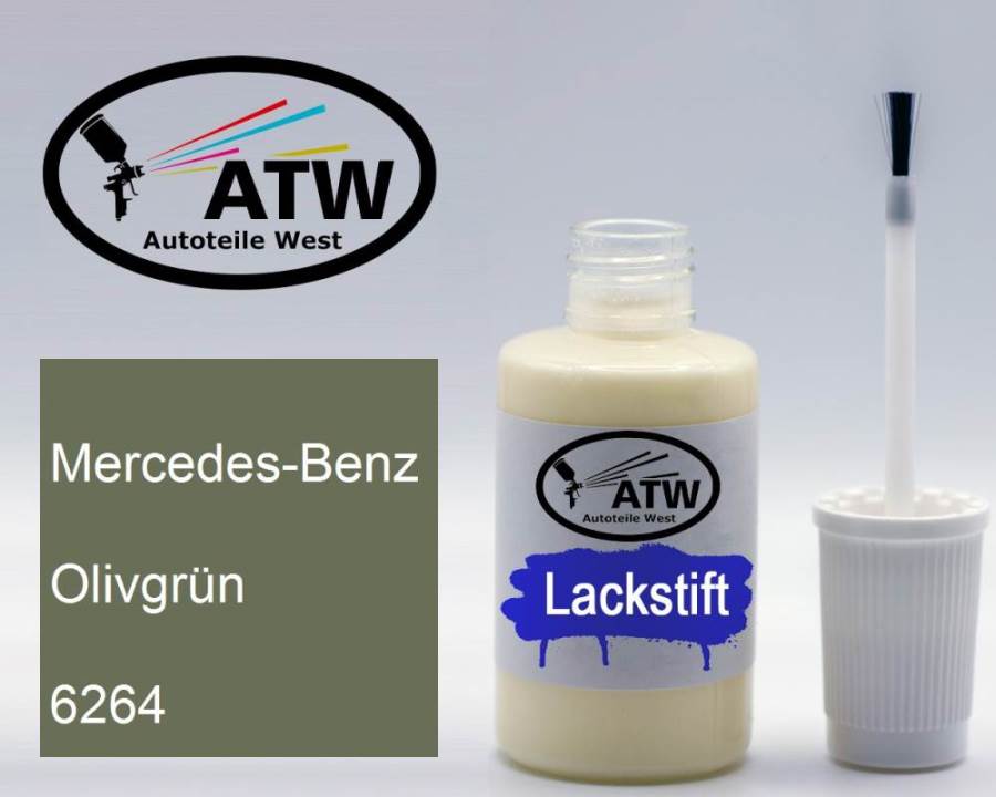 Mercedes-Benz, Olivgrün, 6264: 20ml Lackstift, von ATW Autoteile West.