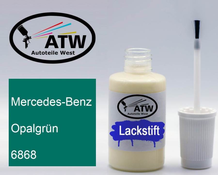 Mercedes-Benz, Opalgrün, 6868: 20ml Lackstift, von ATW Autoteile West.