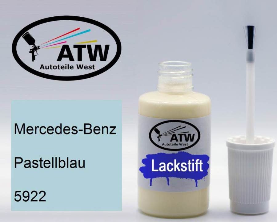 Mercedes-Benz, Pastellblau, 5922: 20ml Lackstift, von ATW Autoteile West.