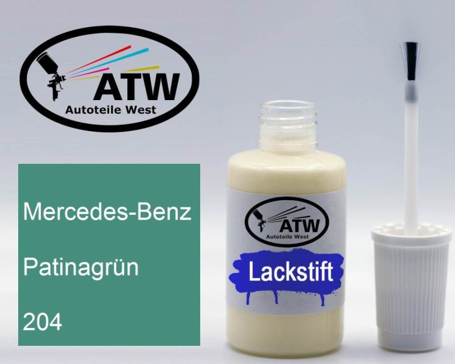 Mercedes-Benz, Patinagrün, 204: 20ml Lackstift, von ATW Autoteile West.