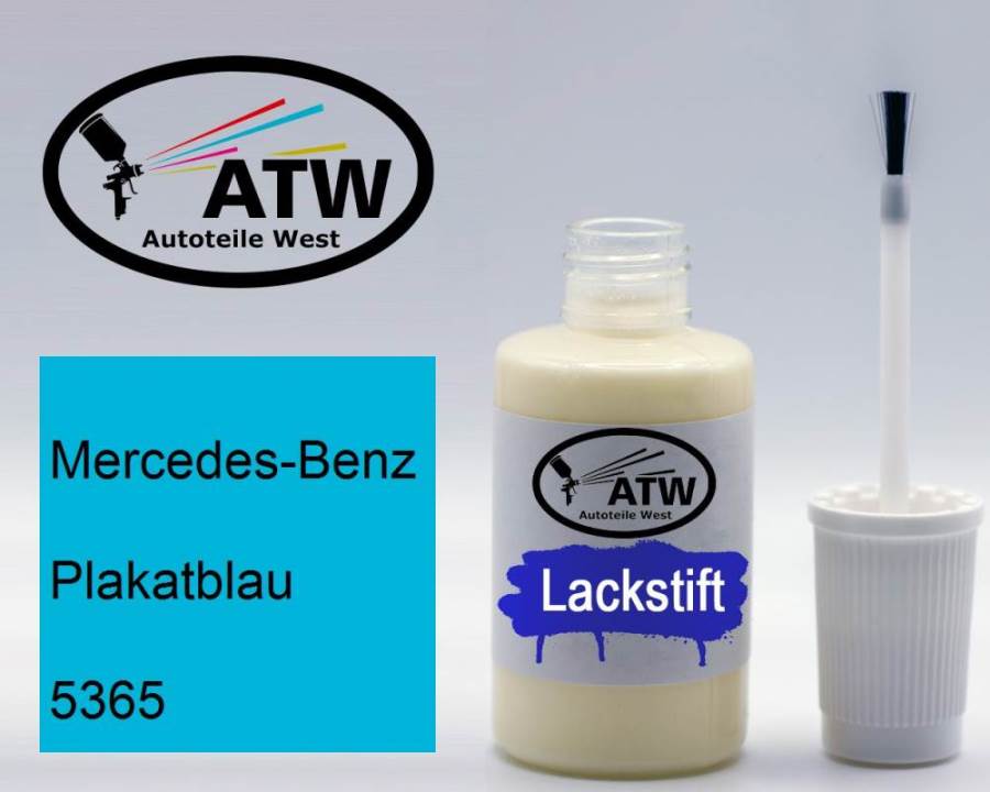 Mercedes-Benz, Plakatblau, 5365: 20ml Lackstift, von ATW Autoteile West.