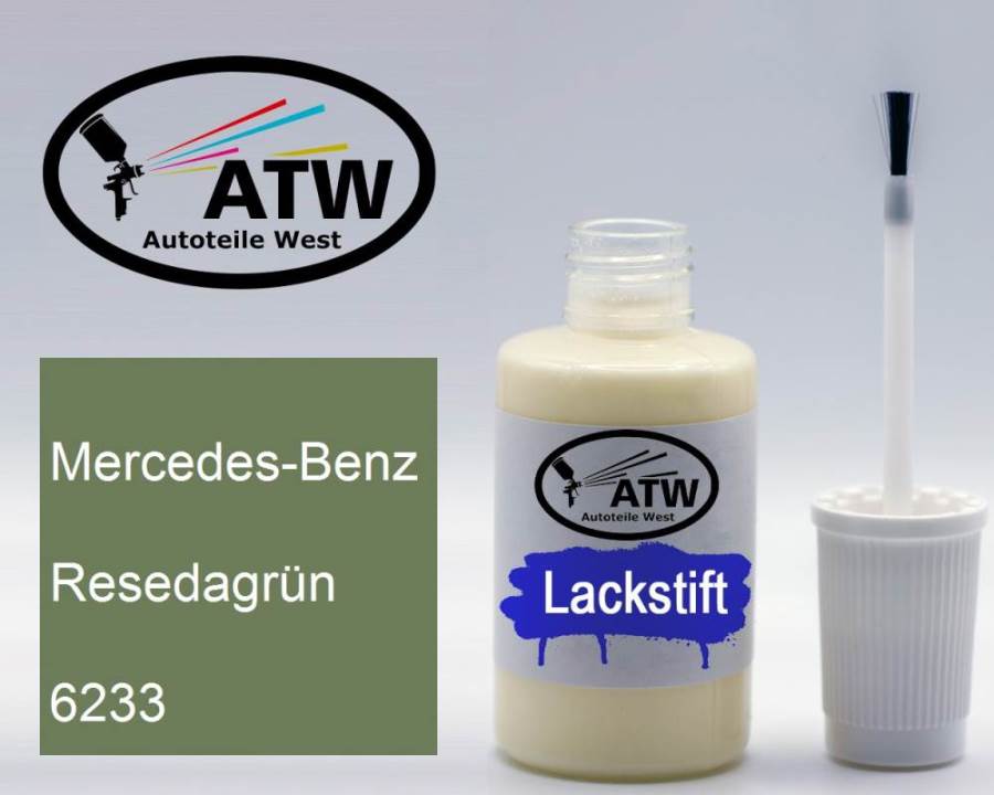 Mercedes-Benz, Resedagrün, 6233: 20ml Lackstift, von ATW Autoteile West.