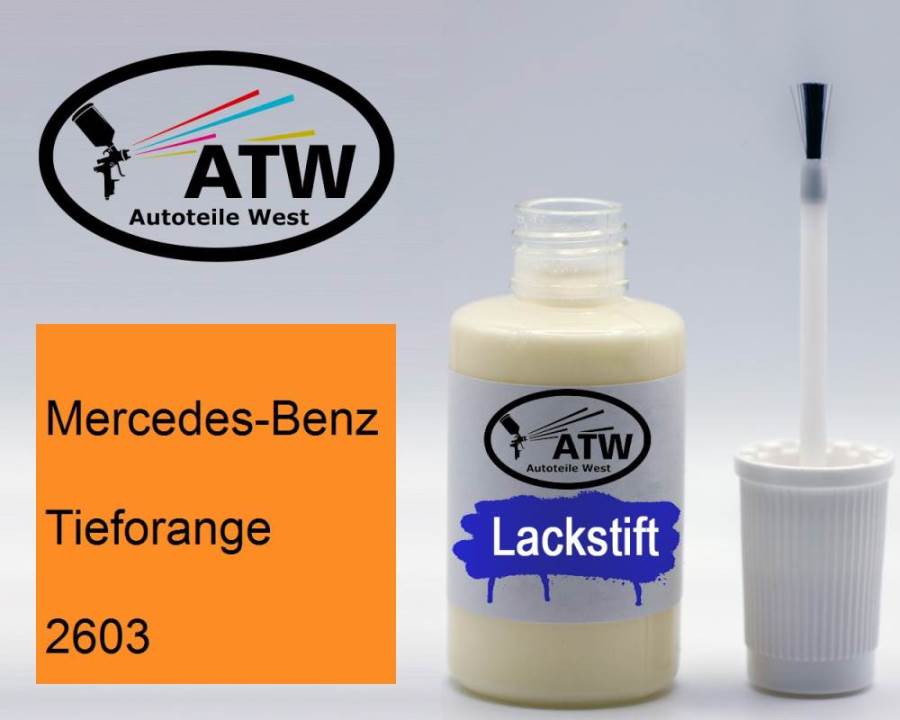 Mercedes-Benz, Tieforange, 2603: 20ml Lackstift, von ATW Autoteile West.