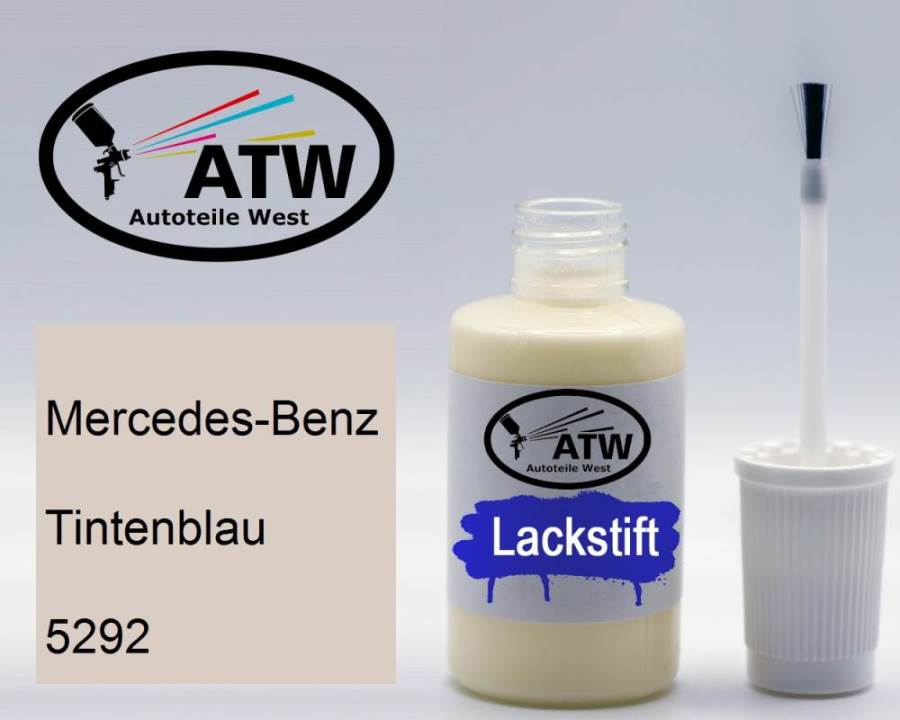 Mercedes-Benz, Tintenblau, 5292: 20ml Lackstift, von ATW Autoteile West.