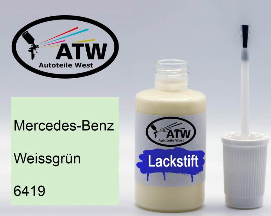 Mercedes-Benz, Weissgrün, 6419: 20ml Lackstift, von ATW Autoteile West.