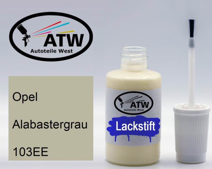 Opel, Alabastergrau, 103EE: 20ml Lackstift, von ATW Autoteile West.