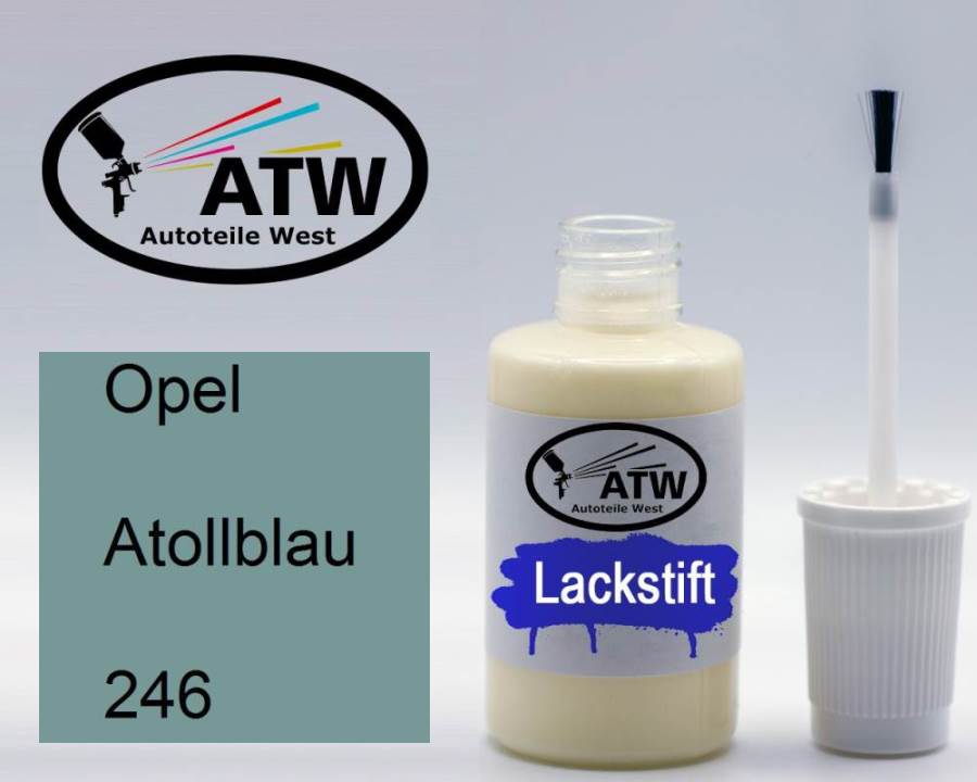 Opel, Atollblau, 246: 20ml Lackstift, von ATW Autoteile West.