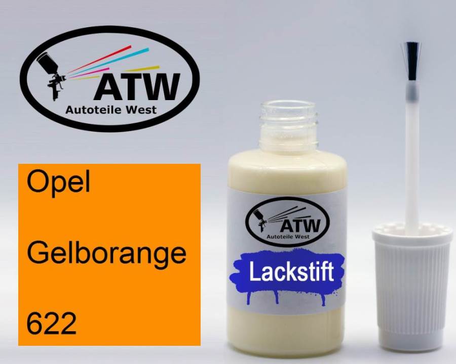 Opel, Gelborange, 622: 20ml Lackstift, von ATW Autoteile West.