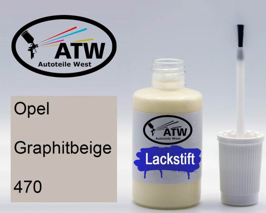 Opel, Graphitbeige, 470: 20ml Lackstift, von ATW Autoteile West.