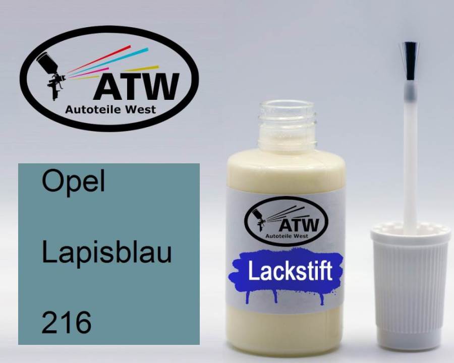 Opel, Lapisblau, 216: 20ml Lackstift, von ATW Autoteile West.