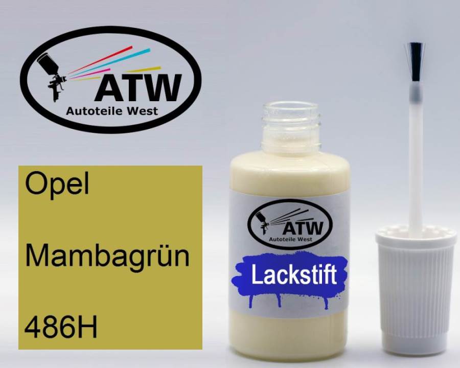 Opel, Mambagrün, 486H: 20ml Lackstift, von ATW Autoteile West.