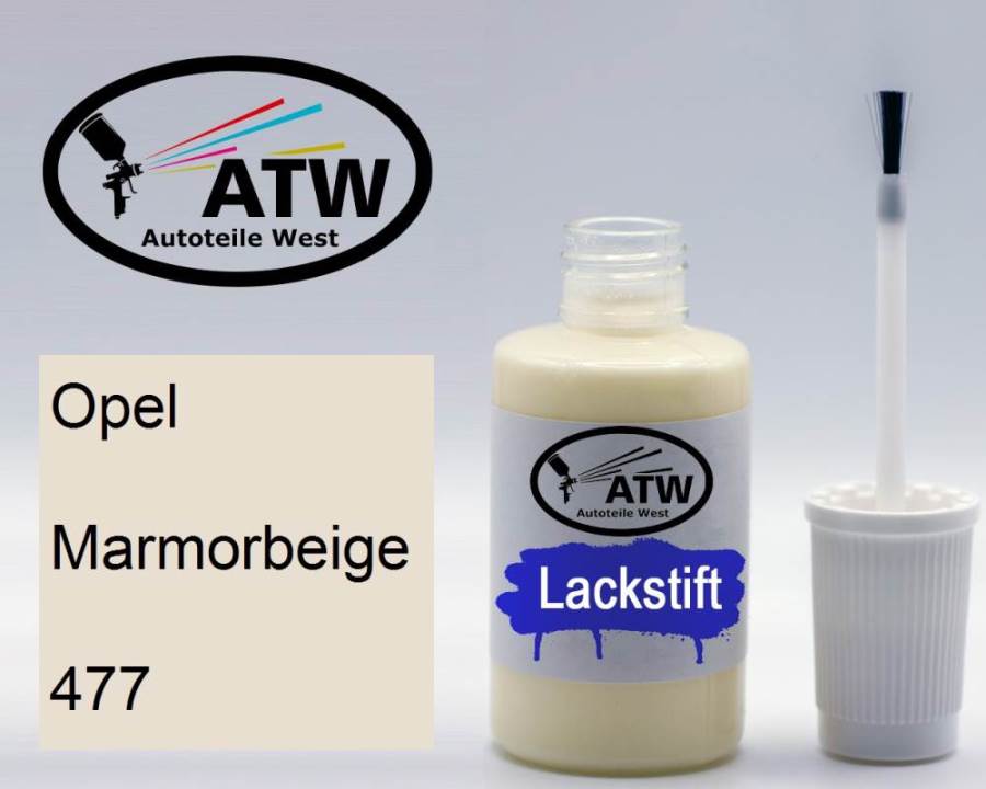 Opel, Marmorbeige, 477: 20ml Lackstift, von ATW Autoteile West.