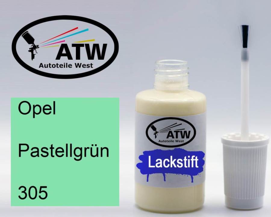 Opel, Pastellgrün, 305: 20ml Lackstift, von ATW Autoteile West.