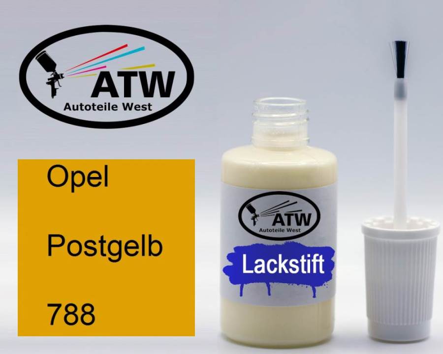 Opel, Postgelb, 788: 20ml Lackstift, von ATW Autoteile West.