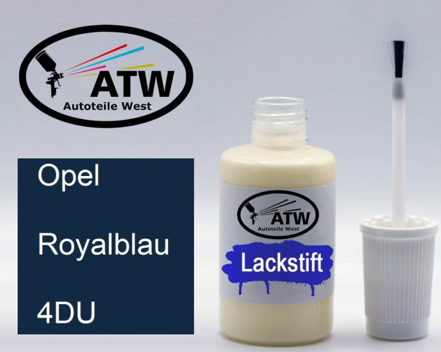 Opel, Royalblau, 4DU: 20ml Lackstift, von ATW Autoteile West.