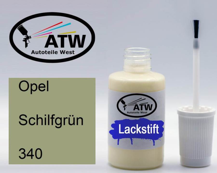 Opel, Schilfgrün, 340: 20ml Lackstift, von ATW Autoteile West.