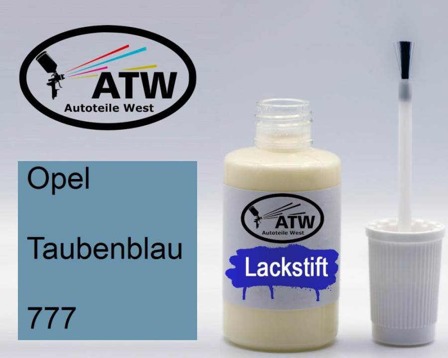 Opel, Taubenblau, 777: 20ml Lackstift, von ATW Autoteile West.