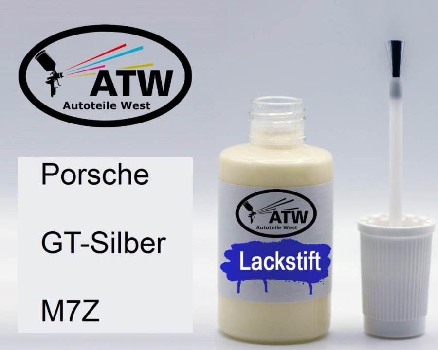 Porsche, GT-Silber, M7Z: 20ml Lackstift, von ATW Autoteile West.