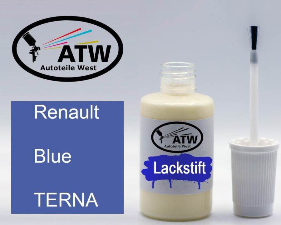 Renault, Blue, TERNA: 20ml Lackstift, von ATW Autoteile West.