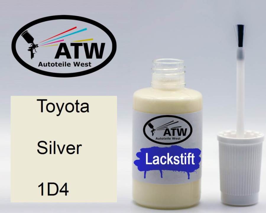 Toyota, Silver, 1D4: 20ml Lackstift, von ATW Autoteile West.