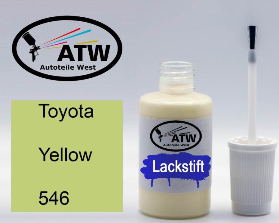 Toyota, Yellow, 546: 20ml Lackstift, von ATW Autoteile West.